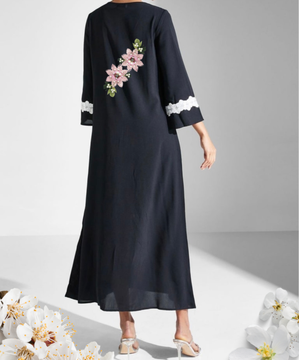 Zoya's Closet – Black Elegance with Floral Grace - Image 2