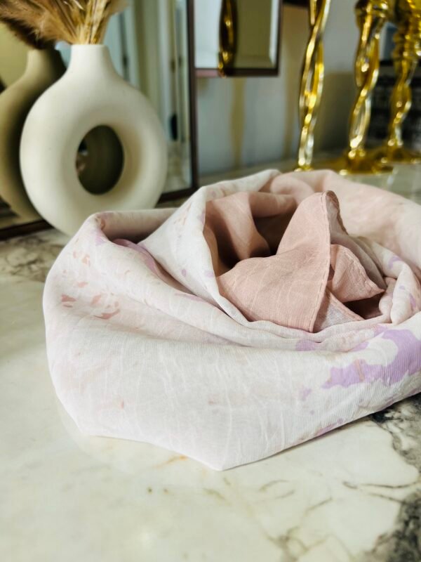 Light Pink Soft Georgette Hijab - Image 4