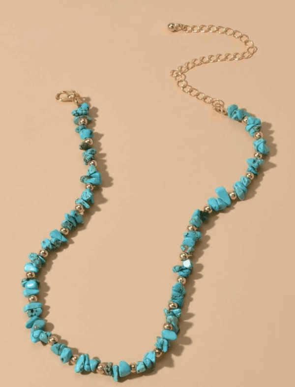 Turquoise Beaded Necklace - Image 2