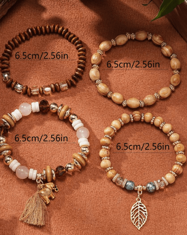 Beaded & Tassel Bracelets (Bohemian Style) - Image 3