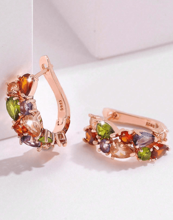 Gemstones Studs Earrings - Image 2