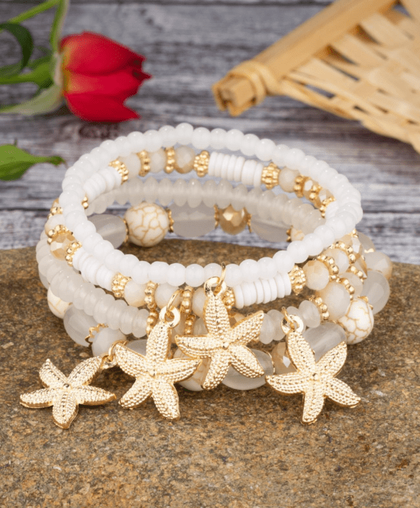 Starfish Bracelets Set of 4