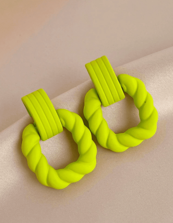 Solid Geometric Drop Earrings