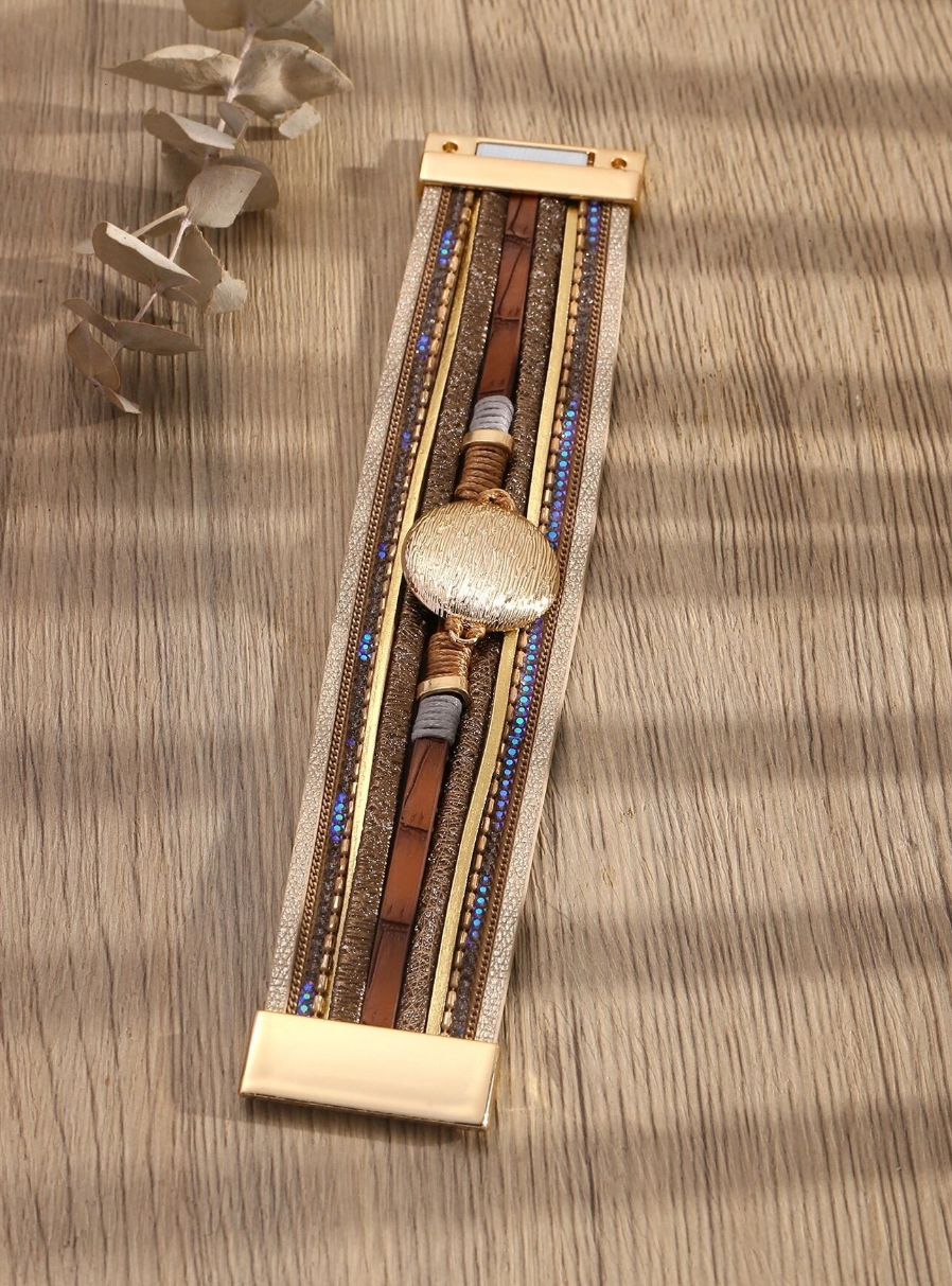 Leather Bracelet With Magnet Buckle - Image 2