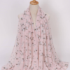 Women Floral Print Boho Chiffon Scarf - Image 2