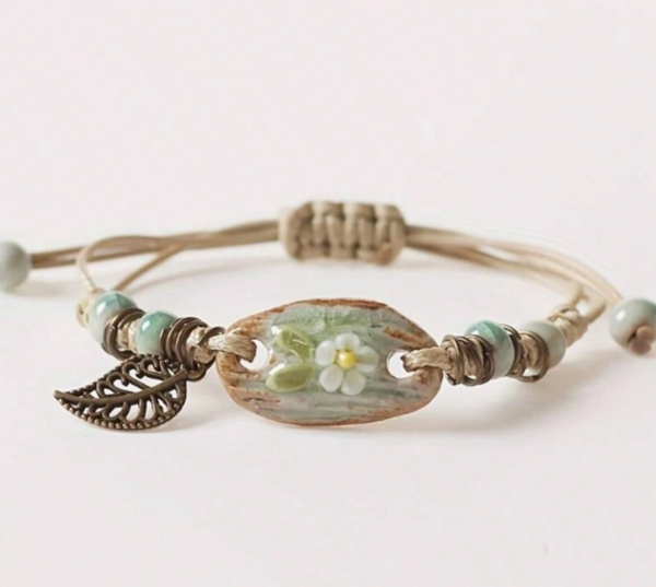 Delicate Ceramic Ornaments Clay Flower Bracelet